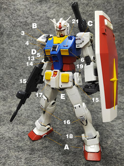 Anubis GP012 MG RX-78-2 Origin Detail Set