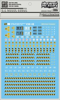 DL-Decal C010 Chain Base Caution Set