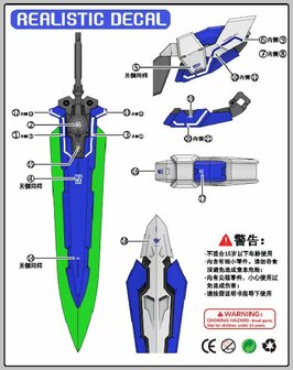 DDB HG/RG Corgi Exia Devise Weapon Upgrade Kit + Decal