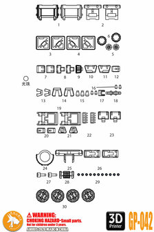 Anubis GP042 MG Zaku 2 Hi Mobility Type MS-06R-1A Detail Set