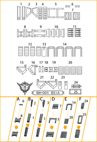 Anubis GP010 MG Exia GN-001 Detail Set