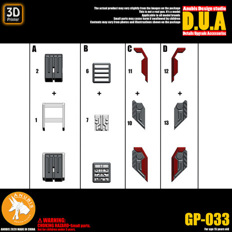 Anubis GP033 MG Sazabi MSN-04 Detail Set