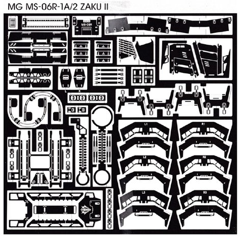 SH Studio MG MS-06R (1A/2) Zaku II Advanced Set SHEU022