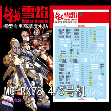 Flaming-Snow MG-58 RX-78-4/5 Fluorescerend