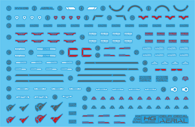 Delpi-Decal HG Aerial Gundam Normaal