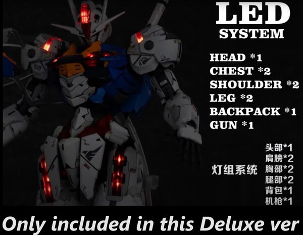 SH Studio x GM Dream PG Aerial Gundam Full Kit + LED + Masking Tape