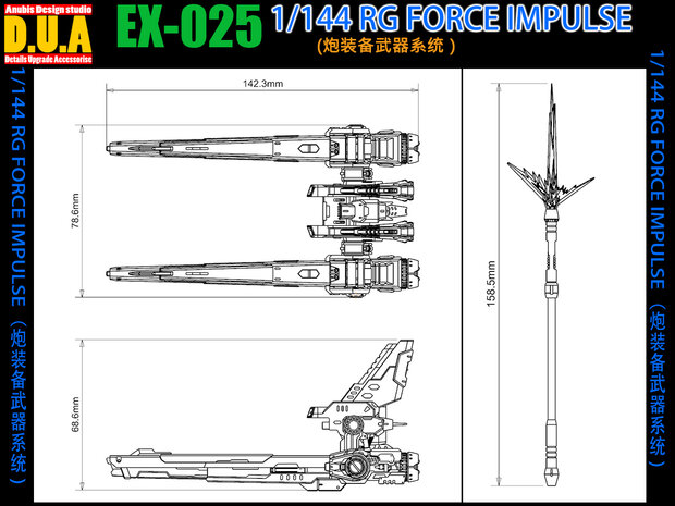 Anubis EX-025 RG Force Impulse Upgrade Parts