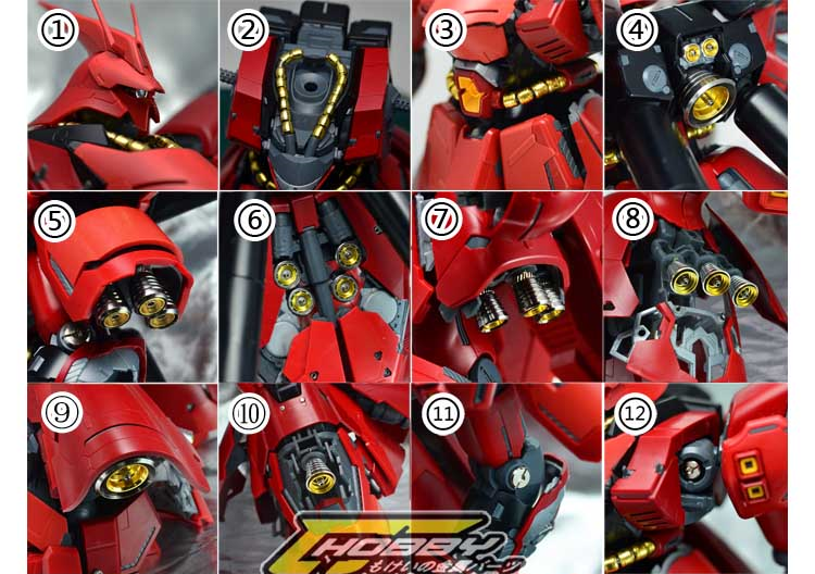 MG Sazabi Lux Metal Set v1.5 26 Opties