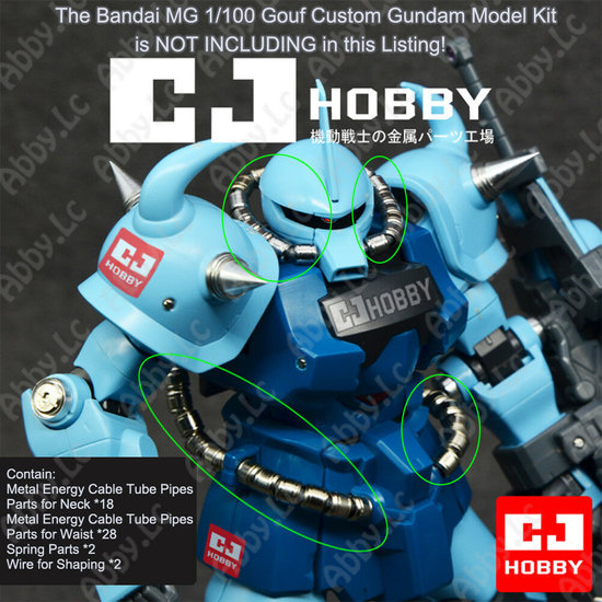 CJ Hobby MG Gouf Tiger Metal Set Rood/Goud/Blauw 9 Opties