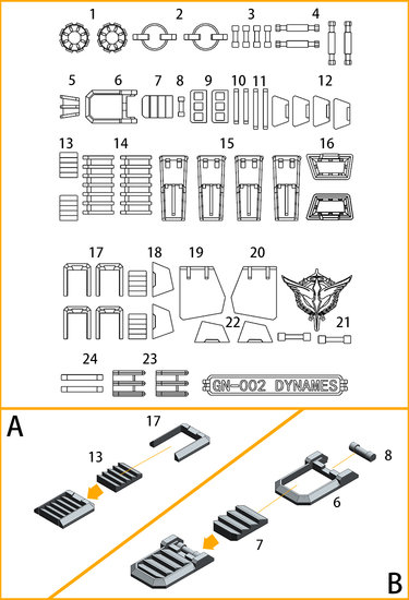 Anubis GP008 MG Dynames GN-002 Detail Set