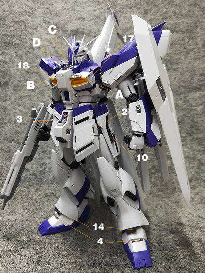 Anubis GP009 MG Hi-Nu RX-93-2 Detail Set