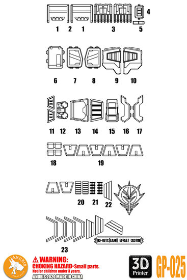 Anubis GP025 MG Efreet MS-08TX[EXAM] Detail Set