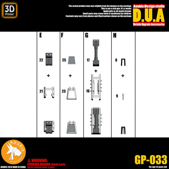 Anubis GP032 HG RX-78-2 40th Detail Set