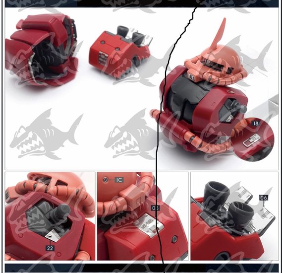 SH Studio MG MS-06 S/F/J Zaku II Set SHEU021