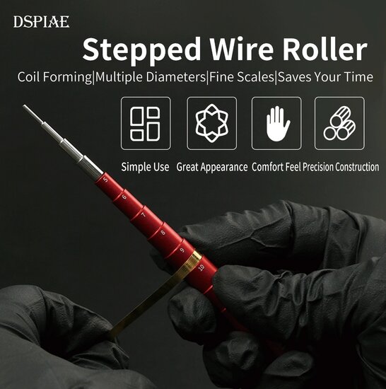 DSPIAE Aluminium Alloy Stepped Wire Roller AT-CR