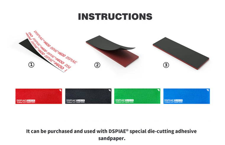 DSPIAE Aluminum Alloy Sanding Board AS-25 3stuks