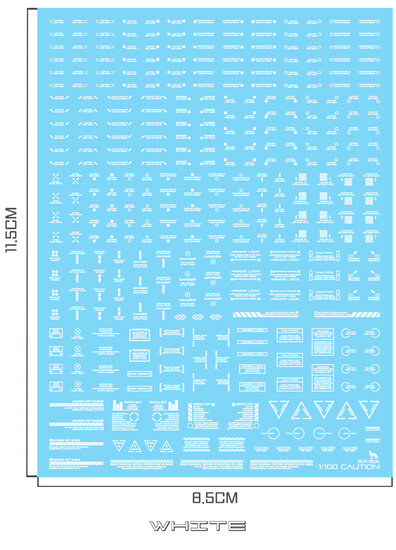 Delpi-Decal 1/100 Caution Signs Wit