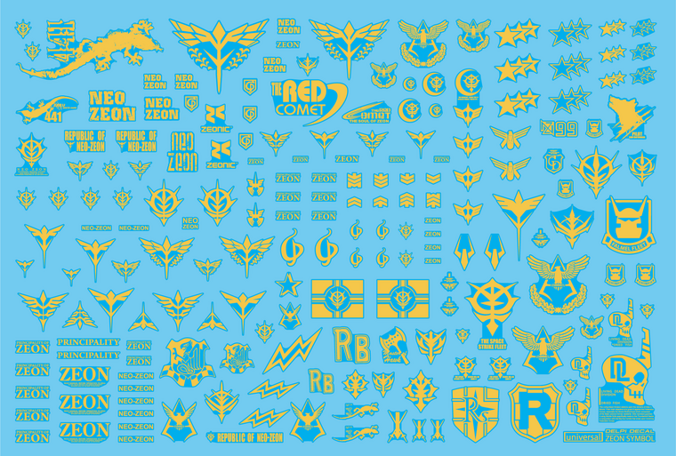 Delpi-Decal Zeon Universal Century Emblemen Goud Holo