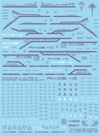 Delpi-Decal HG RX-105 XI Paars Wit Holo