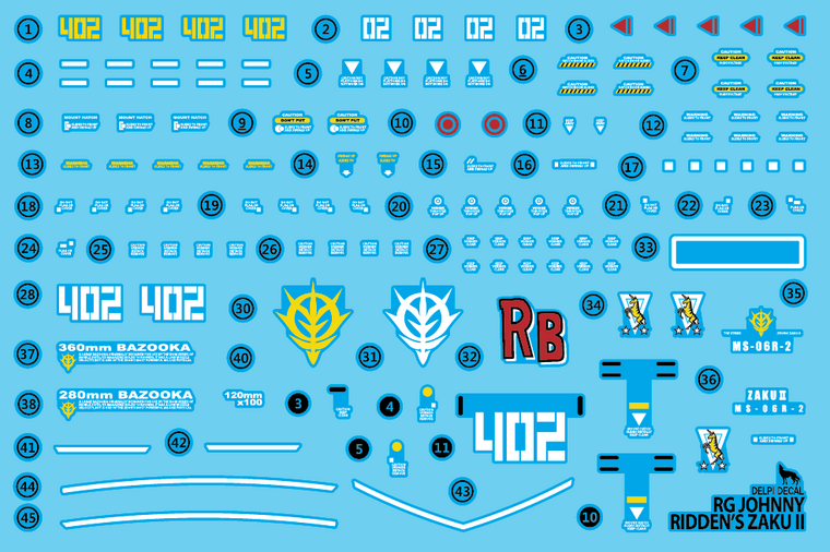 Delpi-Decal RG Zaku Johnny Ridden Holo Polygonal