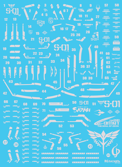 Delpi-Decal RG Sazabi Zilver Holo