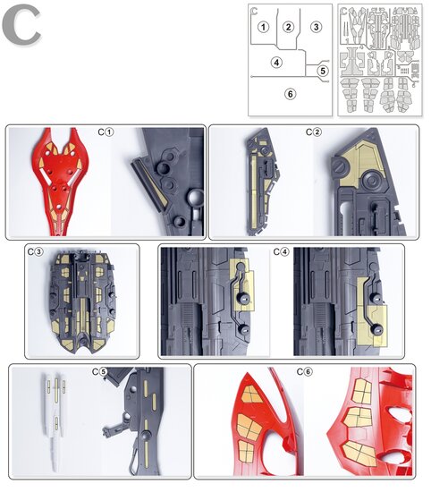 Cantonese-C Precut Tape voor Bandai HG Nightingale