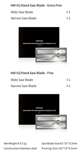 DSPIAE Aluminium Alloy Handzaag AT-HW + Blad