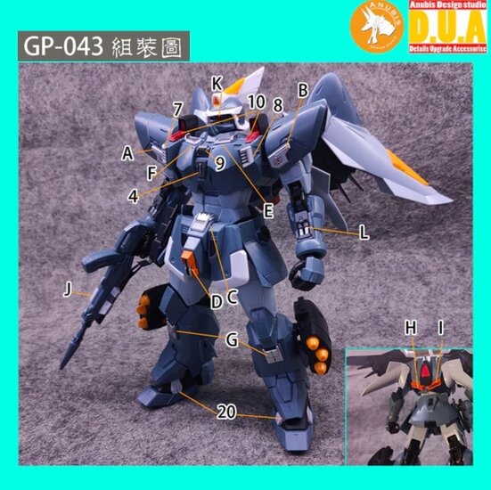 Anubis GP043 MG Mobile GINN ZGMF-1017 Detail Set