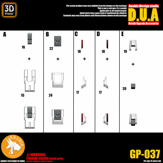 Anubis GP037 MG Wing Zero EW ver. Ka Detail Set