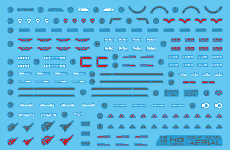 Delpi-Decal HG Aerial Gundam Holo