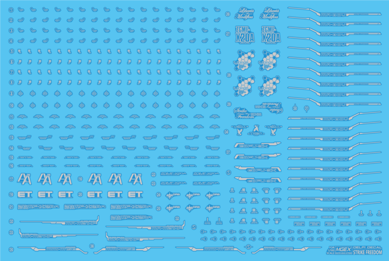 Delpi-Decal MGEX Strike Freedom Zilver Holo