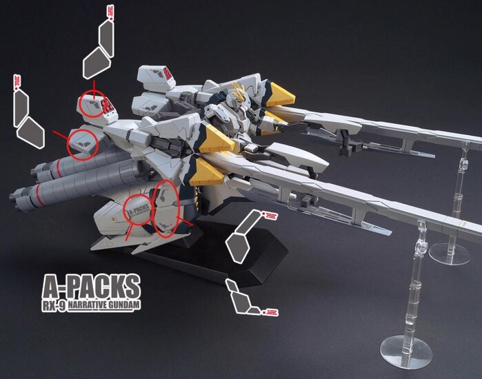 Flaming-Snow HG-16 HG Narrative Gundam A-Packs/Sinanju Stein Fluorescent