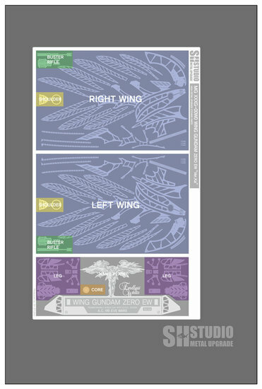 SH Studio MG Wing Zero EW Gundam Photo Etch Set SHME005MG