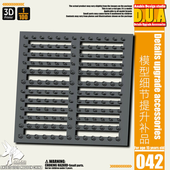 Anubis DUA-042 1/100 Head Vulcan Cannon Parts 1.3-2mm