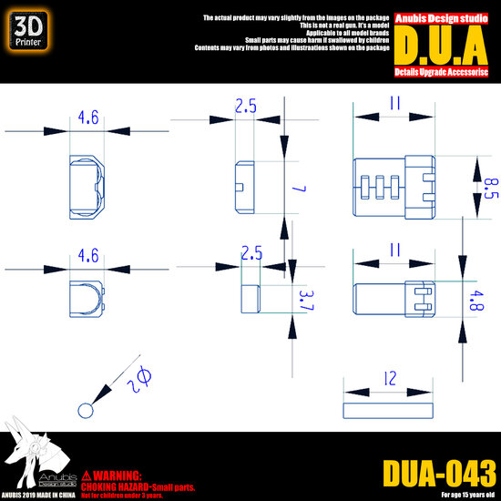 Anubis DUA-043 1/100 Hydraulische Buizen 01