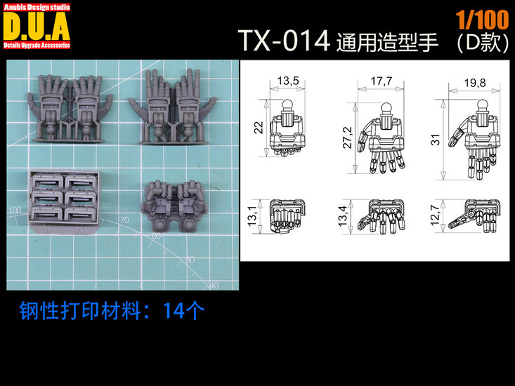 Anubis TX-014 1/100 MS Handen voor Zaku