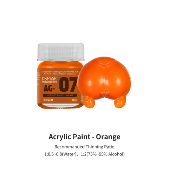 DSPIAE Acrylic Model Paints 10ml Oranje AG-07