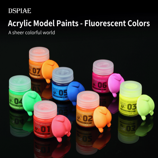 DSPIAE Acrylic Model Paints 10ml Fluorescerend Rood AF-01