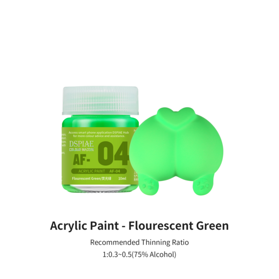 DSPIAE Acrylic Model Paints 10ml Fluorescerend Groen AF-04