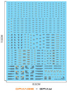 Delpi-Decal 1/144 Caution Signs Grijs Oranje