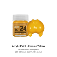 DSPIAE Acrylic Model Paints 10ml Chrome Geel AG-24