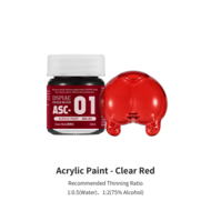 DSPIAE Acrylic Model Paints 10ml Clear Rood ASC-01